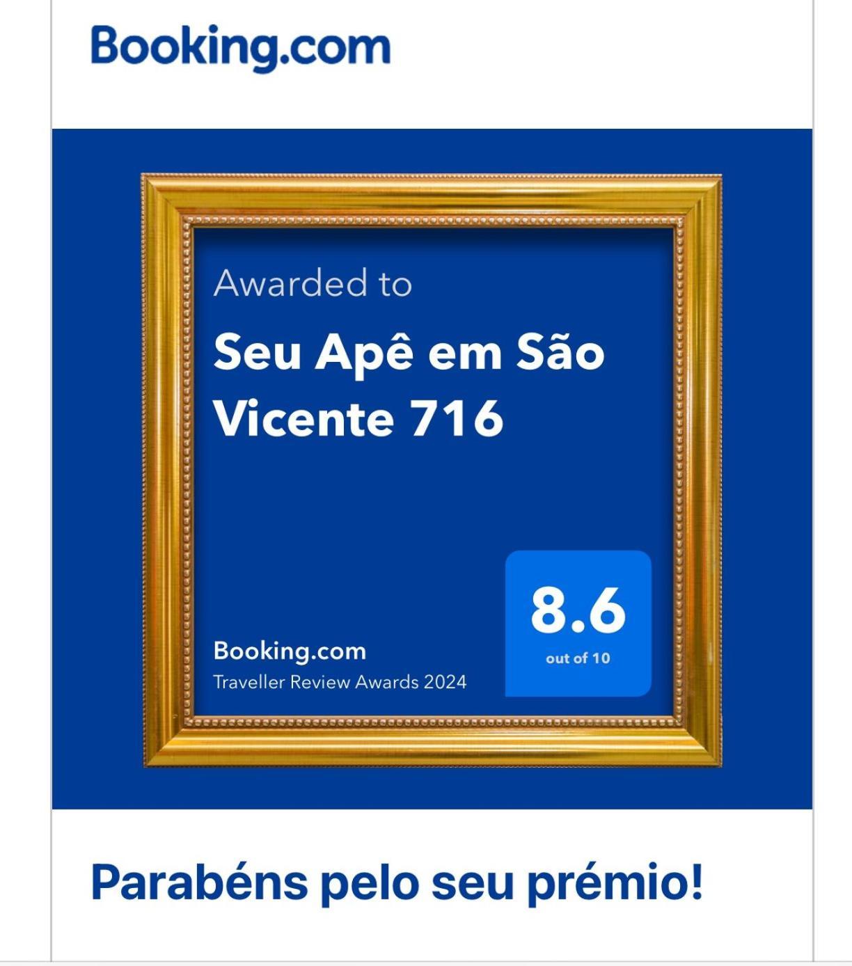 Seu Ap Na Praia Lägenhet São Vicente Exteriör bild